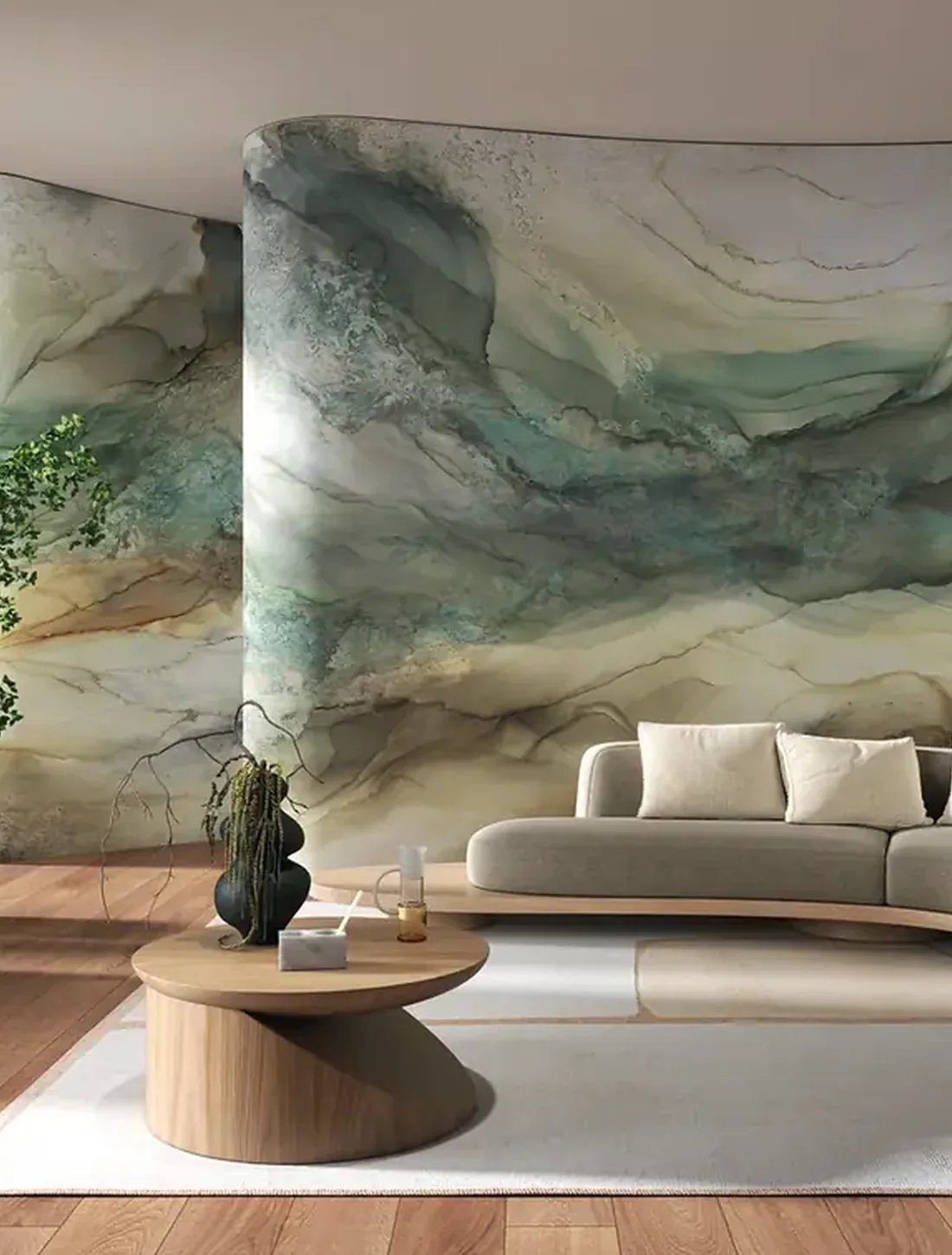 Architectural wallcovering interior
