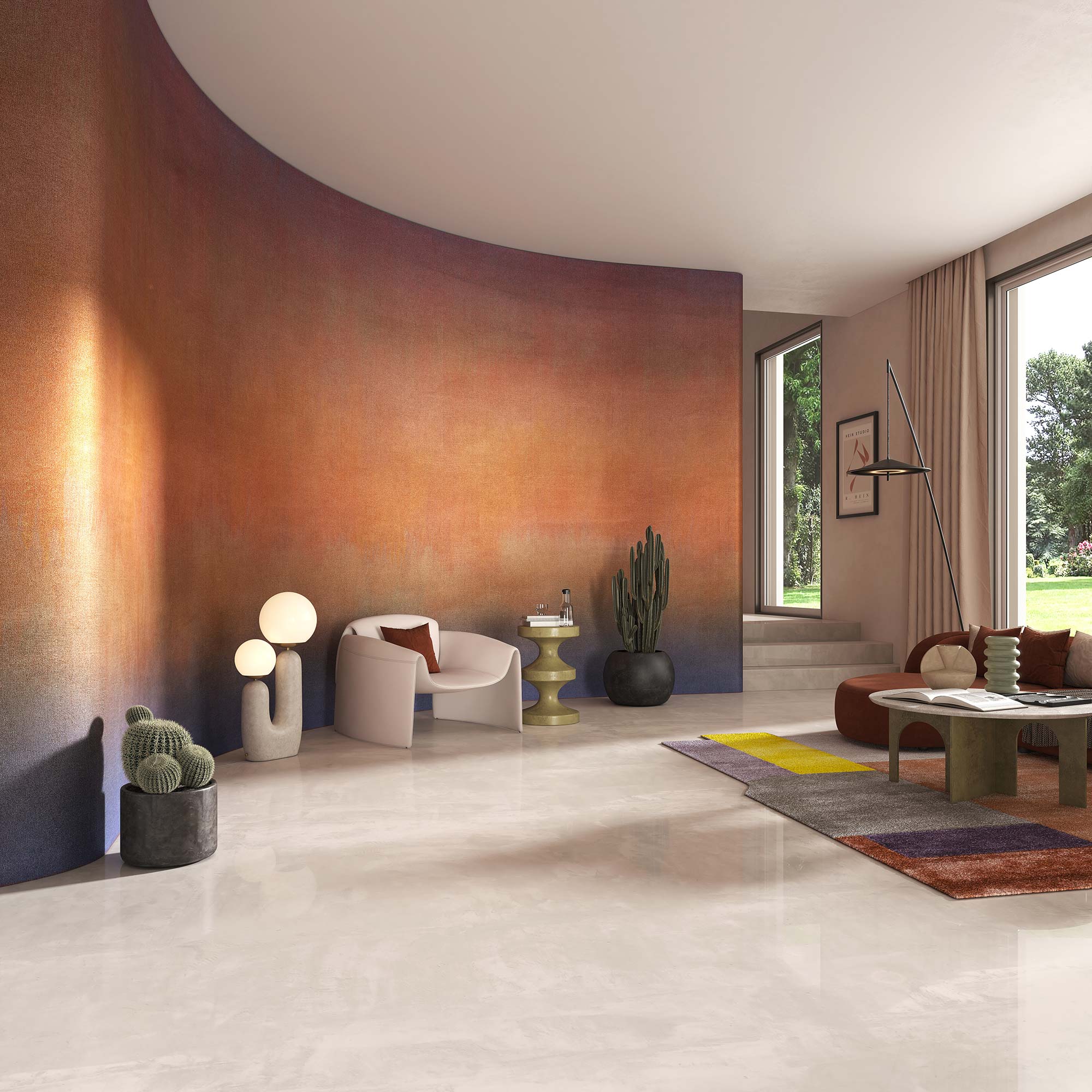 Tecnografica Carrington wallcovering in a contemporary room
