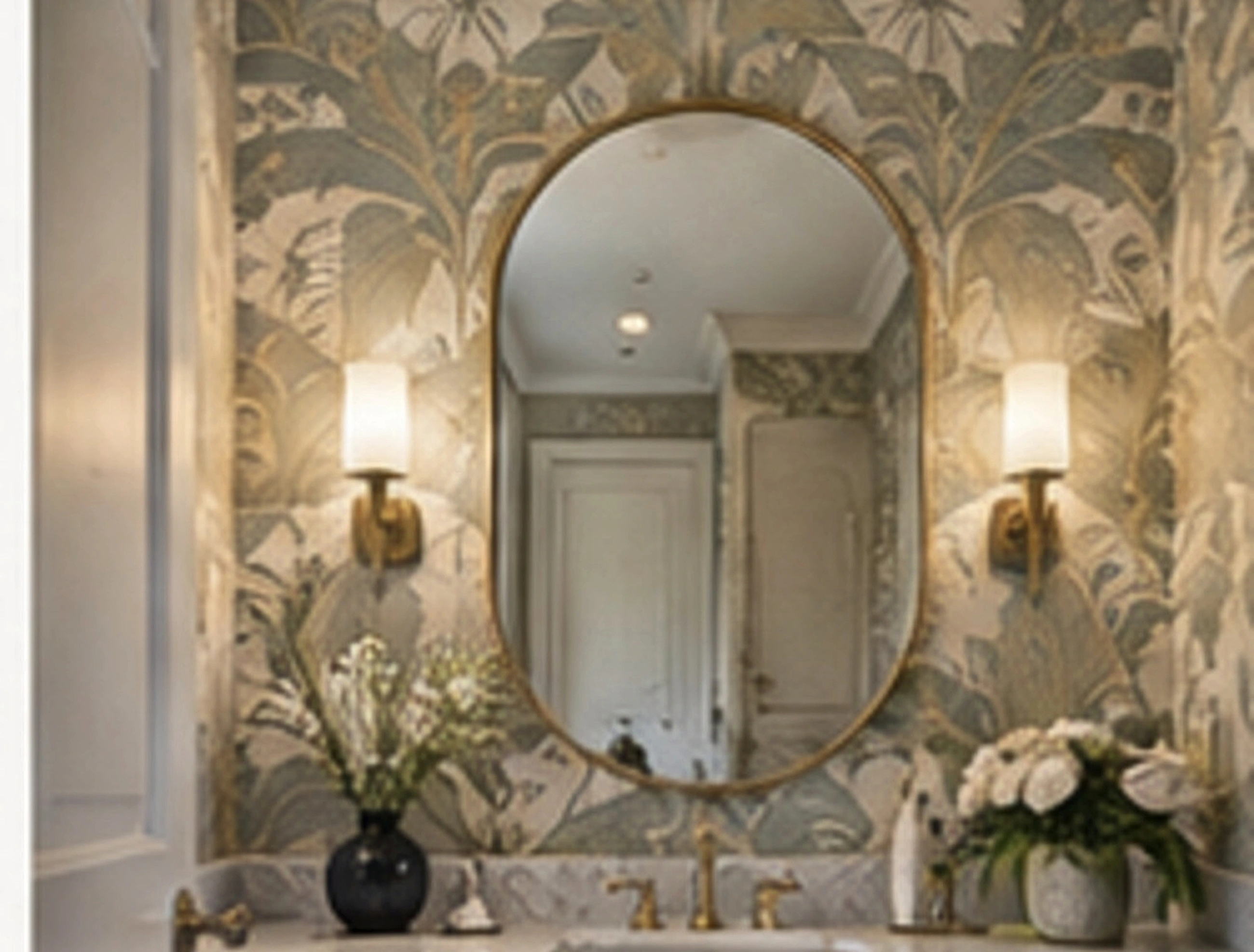 Botanical wallpaper room inspiration